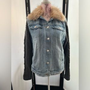 EUC Judith March Sherpa lined Denim Jacket